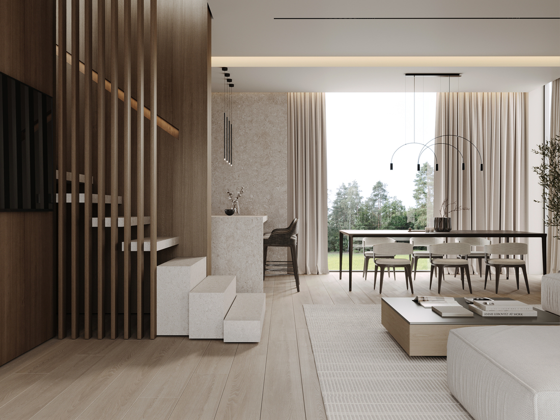Cherry and Stone House design interior – geamuri panoramice