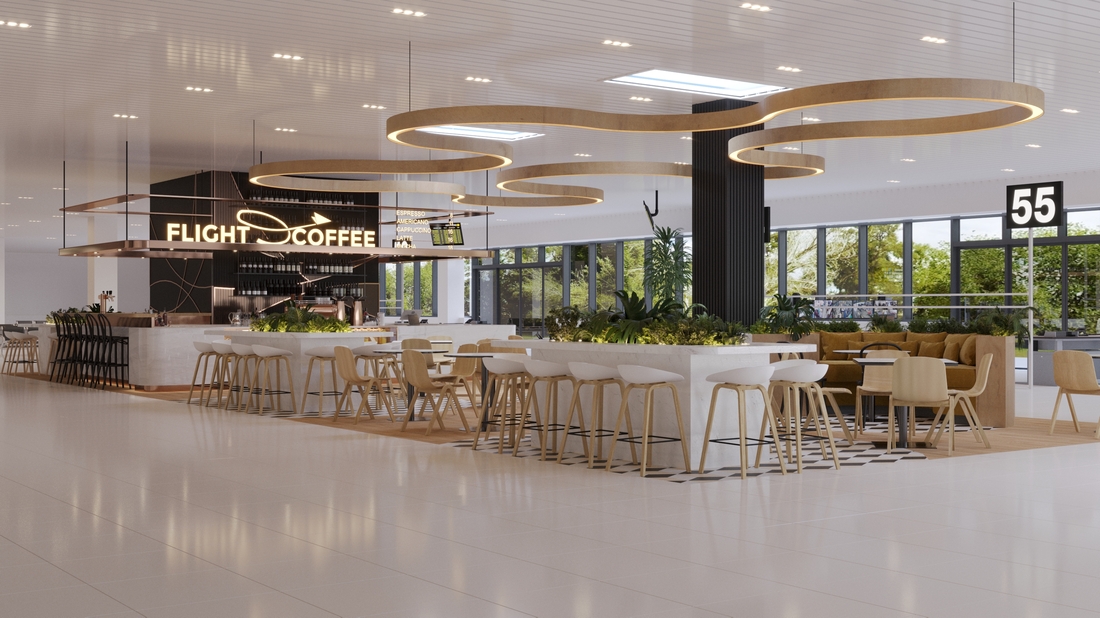 Flight Coffee Bistro design interior – mobilier de design open space
