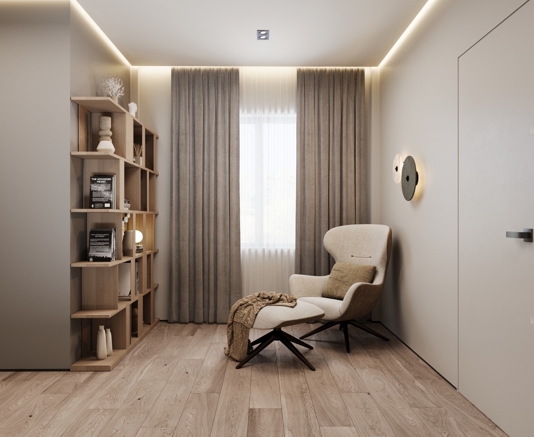 GV Minimalist House design interior – detaliu corp de iluminat