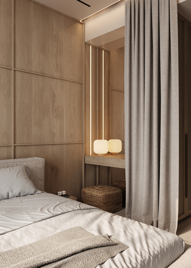 Wabi-Sabi Lake Penthouse design interior – zona de relaxare