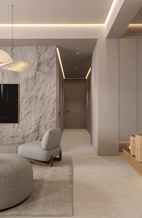 Wabi-Sabi Lake Penthouse design interior – zona de dining